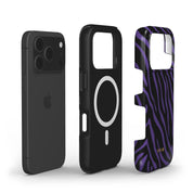 Zebra Luxe, Violet - Shockproof MagSafe iPhone Case