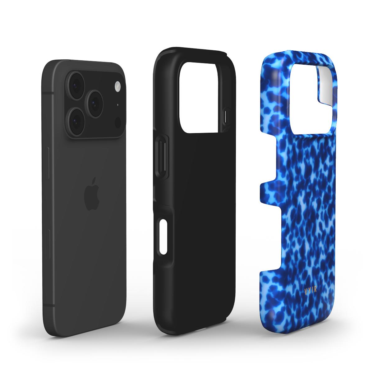 Tortoiseshell, Ocean Blue - Shockproof Phone Case