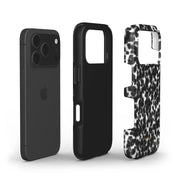 Tortoiseshell, Black and White - Shockproof Phone Case