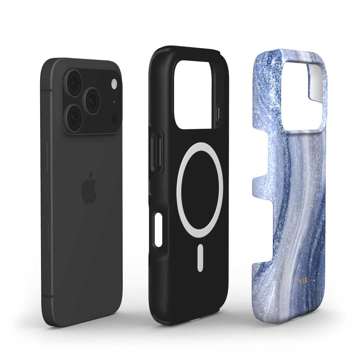 Blue Swirl - Shockproof MagSafe iPhone Case