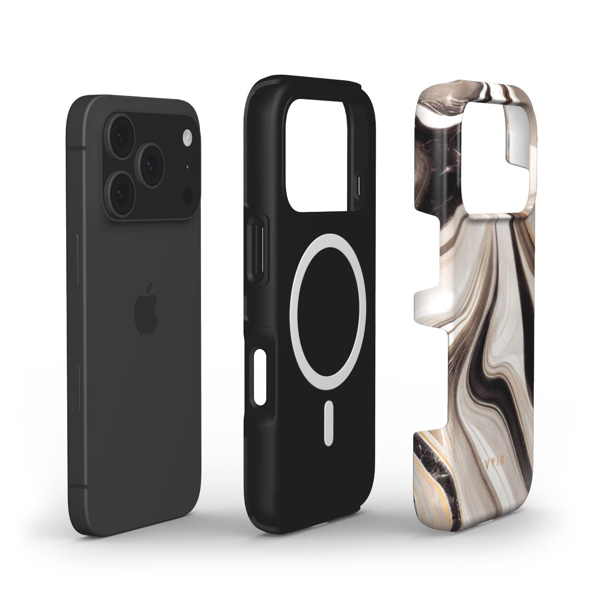 Cocoa Marble - Shockproof MagSafe iPhone Case