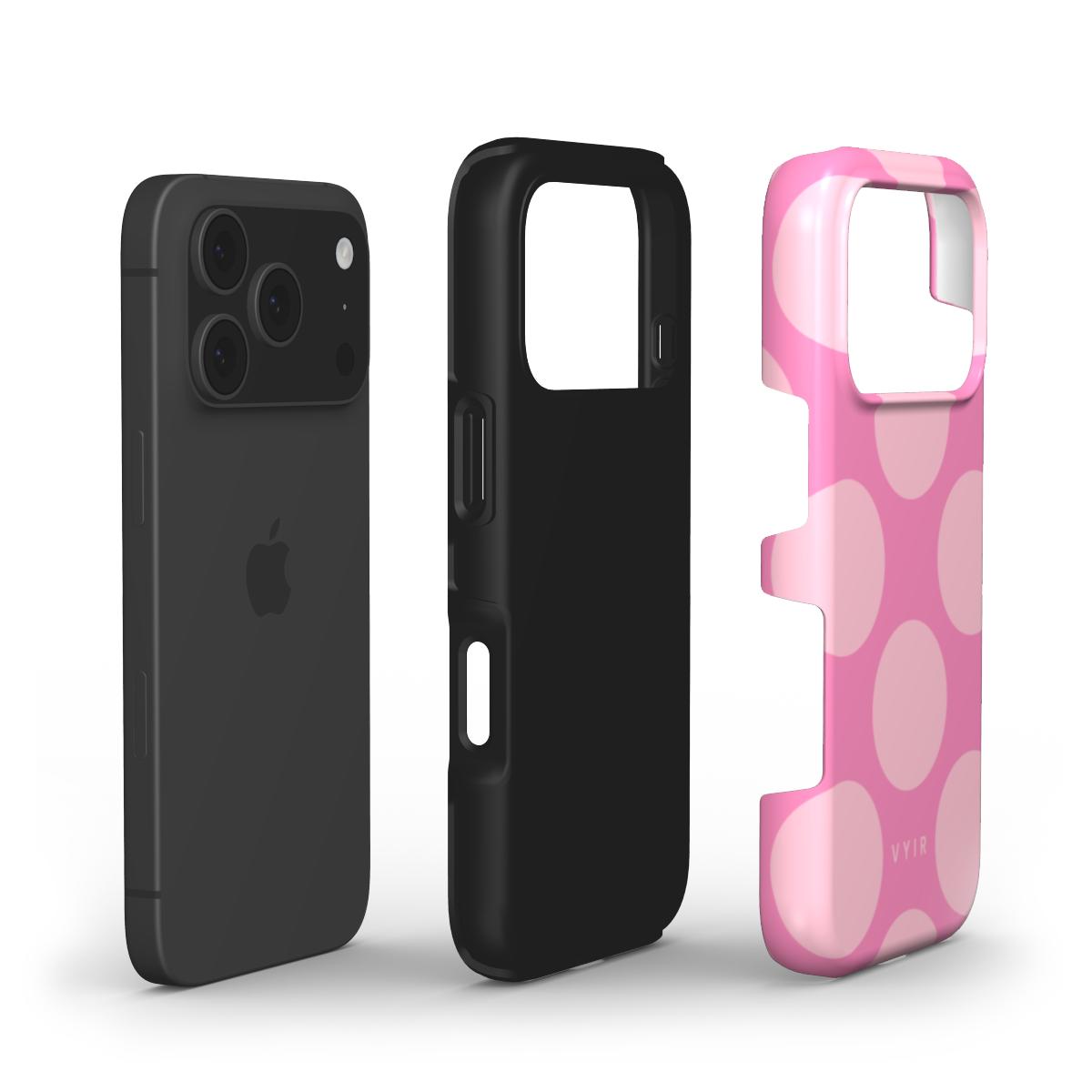 Big Polka Dots, Bubblegum - Shockproof iPhone Case