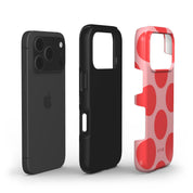 Big Polka Dots, Cherry Blush - Shockproof iPhone Case