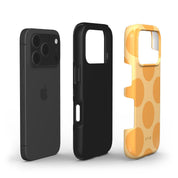 Big Polka Dots, Mango - Shockproof iPhone Case