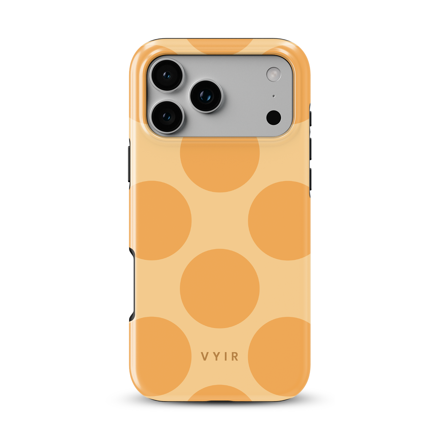 Big Polka Dots, Mango - Shockproof MagSafe iPhone Case