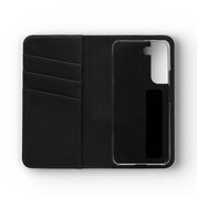 Samsung Galaxy S22 Vegan Leather Wallet Case – Pink Plum Polka Dot Design - VYIR