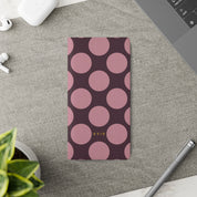 Samsung Galaxy S21 Ultra Vegan Leather Wallet Case – Pink Plum Polka Dot Design - VYIR
