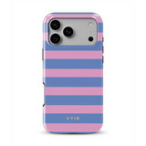 Horizontal Stripes, Periwinkle Dream - Tough Phone Case