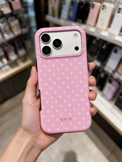 Tiny Polka Dots, Feminine Pink - Shockproof Phone Case