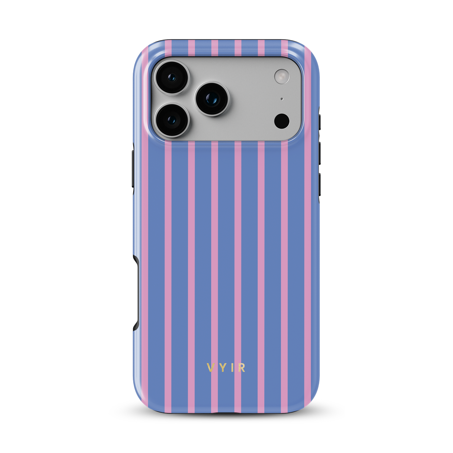Vertical Stripes, Periwinkle Dream - Shockproof MagSafe iPhone Case