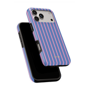 Vertical Stripes, Periwinkle Dream - Shockproof MagSafe iPhone Case