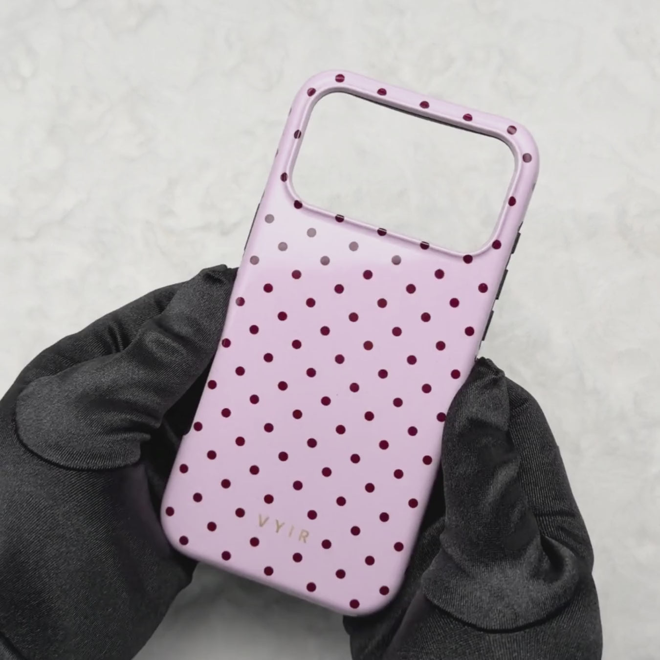 Tiny Polka Dots, Candy Pink - Shockproof Phone Case