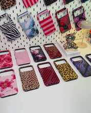 Horizontal Stripes, Pinstripe Black and White - Shockproof Phone Case