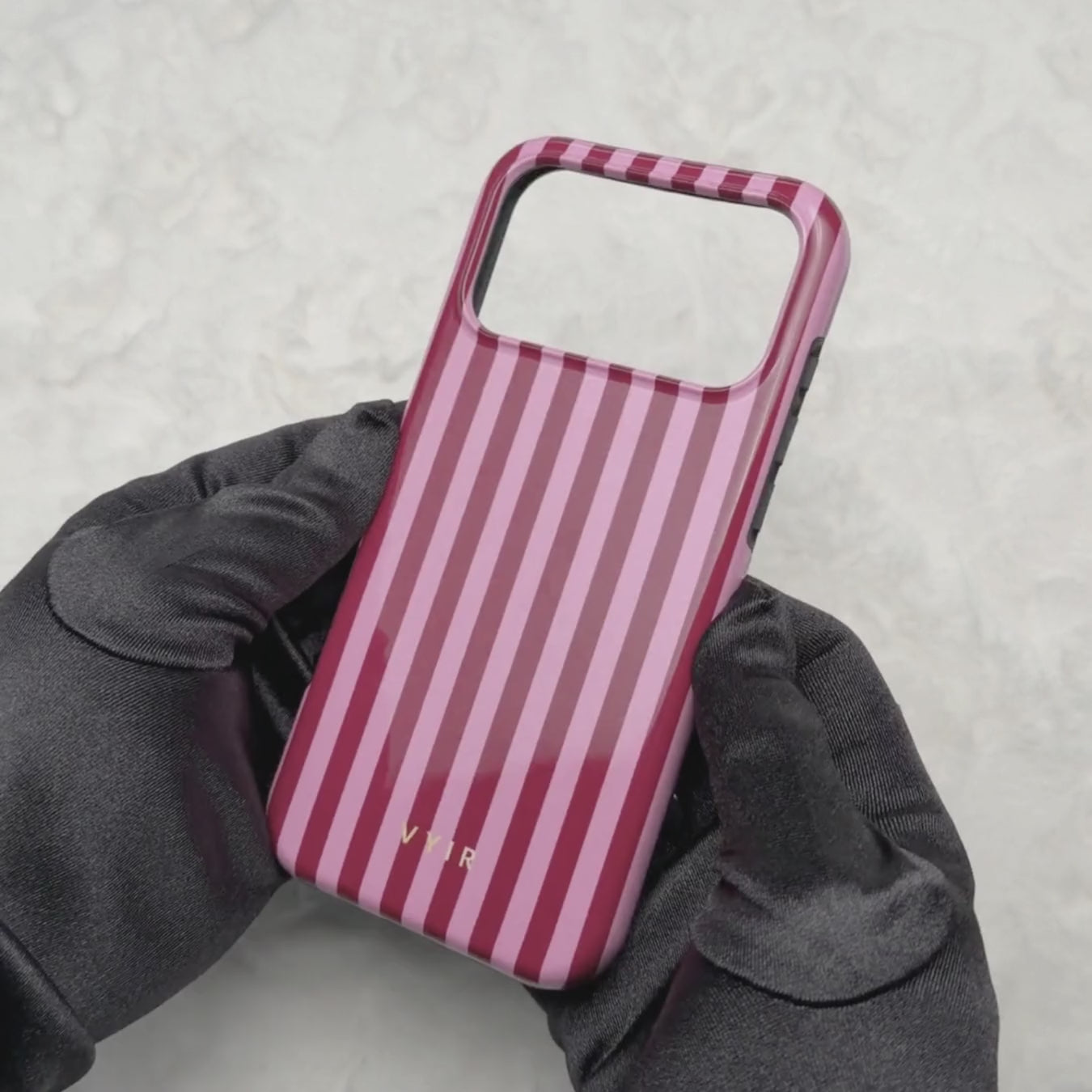 Vertical Stripes, Candy Pink - Shockproof Phone Case